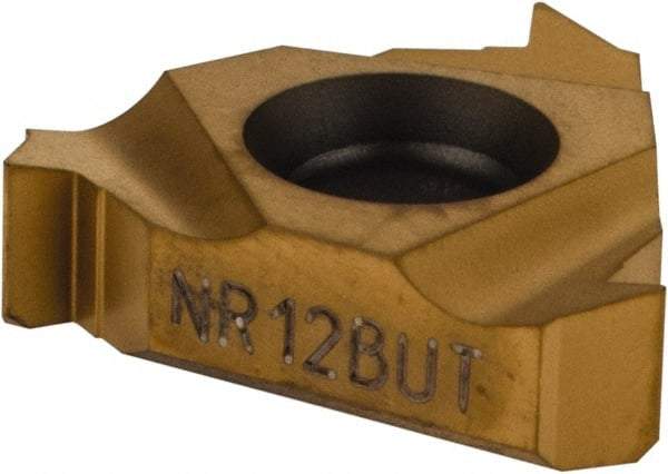 Seco - 16NR Internal Right Hand 12 American Buttress Laydown Threading Insert - Grade CP500, TiAlN/TiN Coated Carbide - Eagle Tool & Supply