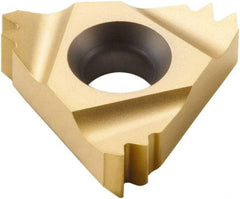 Seco - 16NR Internal Right Hand 16 UN Laydown Threading Insert - Grade CP500, TiAlN/TiN Coated Carbide - Eagle Tool & Supply