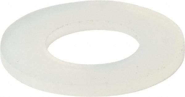 Made in USA - 1/4" Screw, Grade 6/6 Nylon Standard Flat Washer - 6.53mm ID x 1/2" OD, 0.81mm Thick - Eagle Tool & Supply