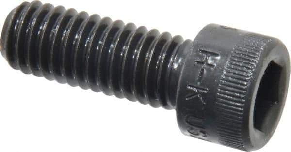 Made in USA - 3/8-16 UNC Hex Socket Drive, Socket Cap Screw - Alloy Steel, Black Oxide Finish, Fully Threaded, 1" Length Under Head - Eagle Tool & Supply