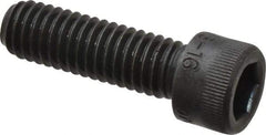 Made in USA - 3/8-16 UNC Hex Socket Drive, Socket Cap Screw - Alloy Steel, Black Oxide Finish, Fully Threaded, 1-1/4" Length Under Head - Eagle Tool & Supply