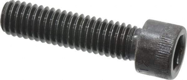Made in USA - 3/8-16 UNC Hex Socket Drive, Socket Cap Screw - Alloy Steel, Black Oxide Finish, Fully Threaded, 1-1/2" Length Under Head - Eagle Tool & Supply