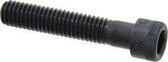 Made in USA - 3/8-16 UNC Hex Socket Drive, Socket Cap Screw - Alloy Steel, Black Oxide Finish, Partially Threaded, 2" Length Under Head - Eagle Tool & Supply