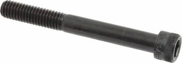 Made in USA - 3/8-16 UNC Hex Socket Drive, Socket Cap Screw - Alloy Steel, Black Oxide Finish, Partially Threaded, 3-1/4" Length Under Head - Eagle Tool & Supply