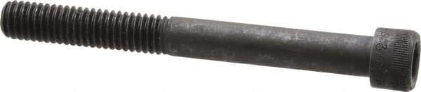 Made in USA - 3/8-16 UNC Hex Socket Drive, Socket Cap Screw - Alloy Steel, Black Oxide Finish, Partially Threaded, 3-1/2" Length Under Head - Eagle Tool & Supply