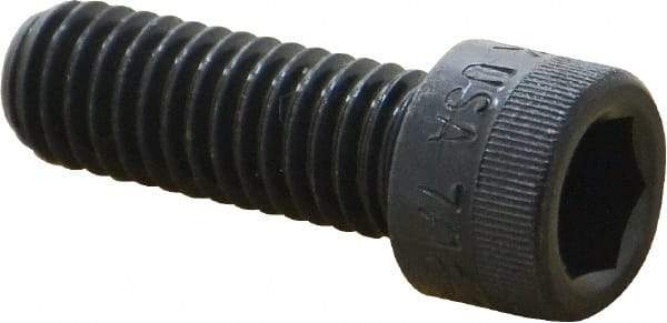 Made in USA - 7/16-14 UNC Hex Socket Drive, Socket Cap Screw - Alloy Steel, Black Oxide Finish, Fully Threaded, 1-1/4" Length Under Head - Eagle Tool & Supply