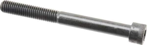 Made in USA - 1/2-13 UNC Hex Socket Drive, Socket Cap Screw - Alloy Steel, Black Oxide Finish, Partially Threaded, 5" Length Under Head - Eagle Tool & Supply