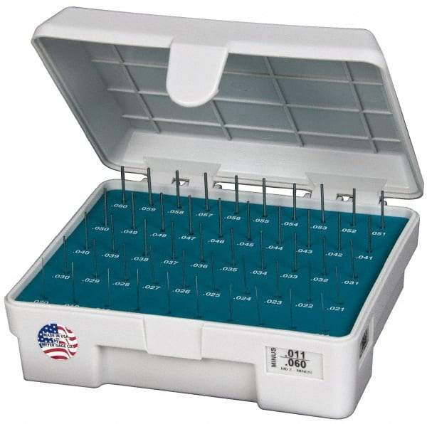 Meyer Gage - 250 Piece, 0.2515 to 0.5005 Inch Diameter Plug & Pin Gage Set - Plus 0.0004 Inch Tolerance, Class X - Eagle Tool & Supply