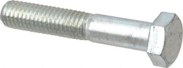 Value Collection - M8x1.25mm Metric Coarse, 45mm Length Under Head Hex Head Cap Screw - Partially Threaded, Grade 10.9 Alloy Steel, Zinc-Plated Finish, 13mm Hex - Eagle Tool & Supply