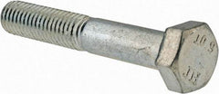 Value Collection - M8x1.25mm Metric Coarse, 50mm Length Under Head Hex Head Cap Screw - Partially Threaded, Grade 10.9 Alloy Steel, Zinc-Plated Finish, 13mm Hex - Eagle Tool & Supply