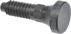Gibraltar - 1/4-20, 1/2" Thread Length, 0.16" Max Plunger Diam, 0.12 Lb Init to 0.36 Lb Final End Force, Knob Handle Plunger - Delrin Knob, 0.63" Body Length, 1/2" Length Under Head/Shoulder, 0.13" Plunger Projection - Eagle Tool & Supply