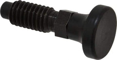 Gibraltar - 3/8-16, 3/4" Thread Length, 1/4" Max Plunger Diam, 0.25 Lb Init to 2 Lb Final End Force, Knob Handle Plunger - Delrin Knob, 0.94" Body Length, 3/4" Length Under Head/Shoulder, 0.19" Plunger Projection - Eagle Tool & Supply