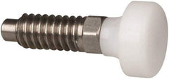 Gibraltar - 1/4-20, 1/2" Thread Length, 0.16" Max Plunger Diam, 0.12 Lb Init to 0.36 Lb Final End Force, Knob Handle Plunger - Delrin Knob, 0.63" Body Length, 1/2" Length Under Head/Shoulder, 0.13" Plunger Projection - Eagle Tool & Supply