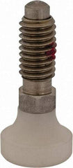 Gibraltar - 3/8-16, 3/4" Thread Length, 1/4" Max Plunger Diam, 0.25 Lb Init to 2 Lb Final End Force, Knob Handle Plunger - Delrin Knob, 0.94" Body Length, 3/4" Length Under Head/Shoulder, 0.18" Plunger Projection - Eagle Tool & Supply