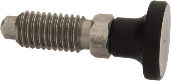 Gibraltar - 1/2-13, 1" Thread Length, 0.31" Max Plunger Diam, 0.5 Lb Init to 1.75 Lb Final End Force, Knob Handle Plunger - Delrin Knob, 1-1/4" Body Length, 1" Length Under Head/Shoulder, 1/4" Plunger Projection - Eagle Tool & Supply