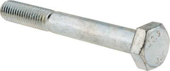 Value Collection - M10x1.50mm Metric Coarse, 80mm Length Under Head Hex Head Cap Screw - Partially Threaded, Grade 10.9 Alloy Steel, Zinc-Plated Finish, 16mm Hex - Eagle Tool & Supply