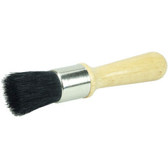 1″ Stencil Brush, China Bristle, 1-3/8″ Trim Length, Lacquered Wood Handle - Eagle Tool & Supply