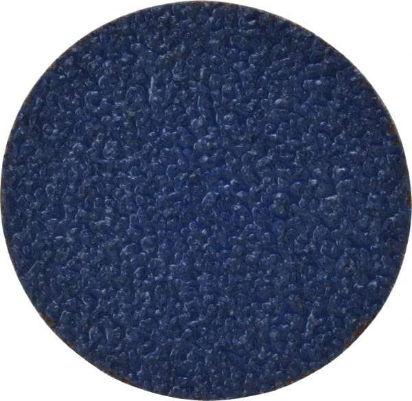 Norton - 3" Disc Diam, 24 Grit, Zirconia Alumina Quick Change Disc - Type R Attaching System, Coated, Blue, Very Coarse Grade, 20,000 RPM, R821 Series - Eagle Tool & Supply