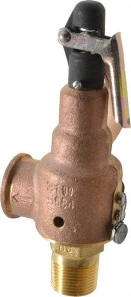 Midwest Control - 3/4" Inlet, 3/4" Outlet, ASME Safety Relief Valve - 150 Max psi, Bronze, 350 Cubic' per Min - Eagle Tool & Supply
