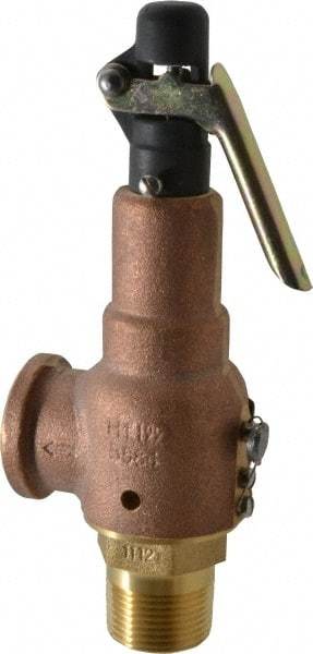 Midwest Control - 1" Inlet, 1" Outlet, ASME Safety Relief Valve - 150 Max psi, Bronze, 625 Cubic' per Min - Eagle Tool & Supply