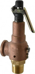 Midwest Control - 1" Inlet, 1" Outlet, ASME Safety Relief Valve - 150 Max psi, Bronze, 625 Cubic' per Min - Eagle Tool & Supply