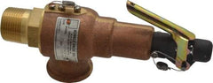 Midwest Control - 1" Inlet, 1" Outlet, ASME Safety Relief Valve - 175 Max psi, Bronze, 720 Cubic' per Min - Eagle Tool & Supply