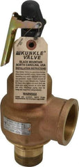 Midwest Control - 1-1/2" Inlet, 2" Outlet, ASME Safety Relief Valve - 150 Max psi, Bronze, 2,496 Cubic' per Min - Eagle Tool & Supply
