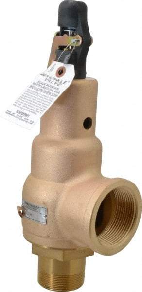 Midwest Control - 2" Inlet, 2-1/2" Outlet, ASME Safety Relief Valve - 150 Max psi, Bronze, 4,090 Cubic' per Min - Eagle Tool & Supply