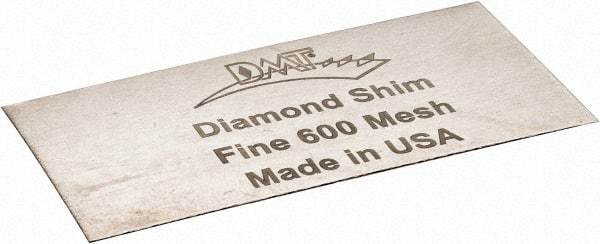 DMT - 2" Long x 1" Wide x 0.006" Thick, Diam ond Sharpening Stone - Rectangle, 600 Grit, Fine Grade - Eagle Tool & Supply