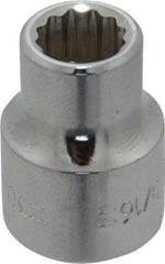 Blackhawk by Proto - 5/16", 3/8" Drive, Standard Hand Socket - 12 Points, 57/64" OAL, Chrome Finish - Eagle Tool & Supply