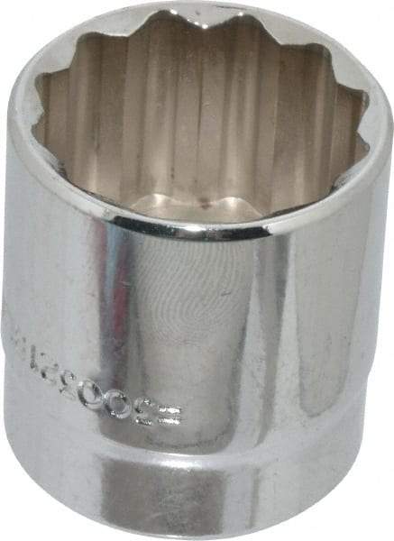 Blackhawk by Proto - 1", 3/8" Drive, Standard Hand Socket - 12 Points, 1-13/32" OAL, Chrome Finish - Eagle Tool & Supply