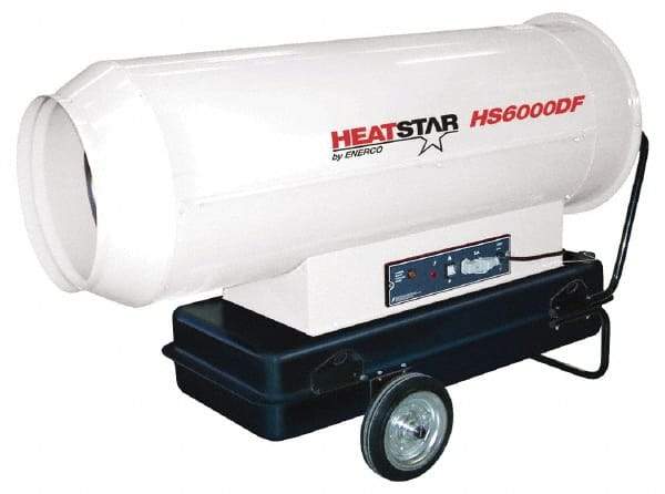 Heatstar - 610,000 BTU Rating, Diesel Forced Air Heater - 14,250 Sq Ft Max Heating Area, 35.6 Gal Capacity, Fuel with Diesel, Kerosene, JP-8 & Jet8 - Eagle Tool & Supply