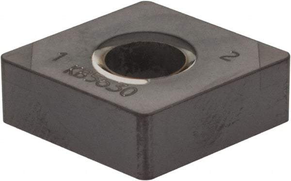 Kennametal - CNGA432 MT Grade KB5630 PCBN Turning Insert - AlTiN Finish, 80° Diamond, 1/2" Inscr Circle, 3/16" Thick, 1/32" Corner Radius - Eagle Tool & Supply
