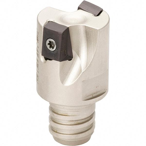 Iscar - 3/4" Cut Diam, 0.315" Max Depth of Cut, Indexable Square Shoulder Helical End Mill - T12 Modular Connection, 90° Lead Angle, Through Coolant, Series Helitang, Multimaster - Eagle Tool & Supply