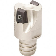 Iscar - 3/4" Cut Diam, 0.315" Max Depth of Cut, Indexable Square Shoulder Helical End Mill - T12 Modular Connection, 90° Lead Angle, Through Coolant, Series Helitang, Multimaster - Eagle Tool & Supply
