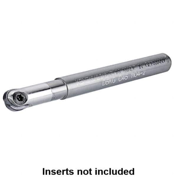 Kennametal - 6mm Cut Diam, 3mm Max Depth of Cut, 6mm Shank Diam, 200mm OAL, Indexable Ball Nose End Mill - 100mm Head Length, Straight Shank, KDMB Toolholder, KDM. 06.. Insert - Eagle Tool & Supply