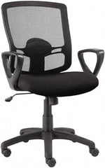 ALERA - 23-5/8" High Office/Managerial/Executive Chair - 20" Wide x 19" Deep, Fabric Mesh Seat, Black - Eagle Tool & Supply