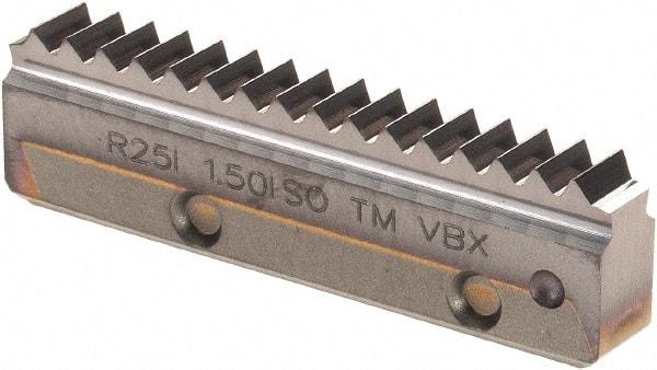 Vargus - 1.5mm Pitch, Internal Thread, ISO Standard, R25I VBX Grade Thread Mill Insert - Carbide, TiCN Coating - Eagle Tool & Supply