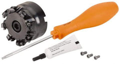 Kennametal - 80mm Cut Diam, 6mm Max Depth, 27mm Arbor Hole, 8 Inserts, RP.T 1204... Insert Style, Indexable Copy Face Mill - 27,300 Max RPM, 50mm High, Through Coolant, Series KSRM - Eagle Tool & Supply