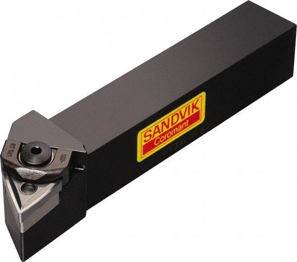 Sandvik Coromant - WTJN, Left Hand Cut, -3° Lead Angle, 3/4" Shank Height x 3/4" Shank Width, Negative Rake Indexable Turning Toolholder - 4-1/2" OAL, TNMG 16 04 08 Insert Compatibility, Series T-Max P - Eagle Tool & Supply