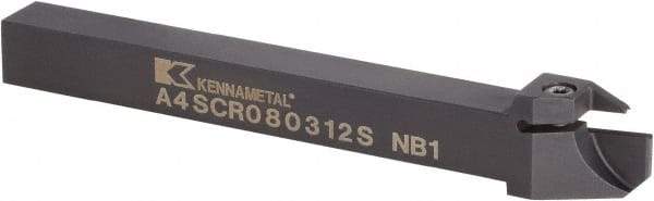 Kennametal - A4SC, Right Hand Cut, 34mm Max Workpc Diam, A4 G0200.. Insert, Indexable Cutoff Toolholder - 17mm Max Depth of Cut, 16mm Shank Width, 16mm Shank Height, 125mm OAL - Eagle Tool & Supply