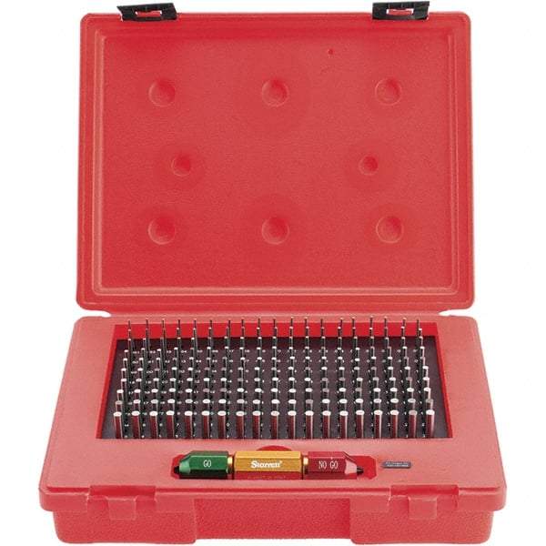 Starrett - 190 Piece, 0.061-0.25 Inch Diameter, Steel, Plug and Pin Gage Set - Plus 0.0002 Inch Tolerance, Class ZZ - Eagle Tool & Supply