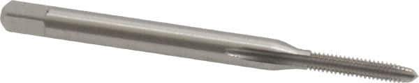 Cleveland - #2-56 UNC 2B 3 Flute Bright Finish High Speed Steel Straight Flute Standard Hand Tap - Plug, Right Hand Thread, 44.45mm OAL, 0.44" Thread Length, H2 Limit, Oversize - Eagle Tool & Supply