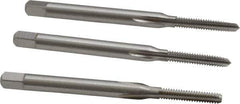 Cleveland - #3-48 UNC, 3 Flute, Bottoming, Plug & Taper, Bright Finish, High Speed Steel Tap Set - Right Hand Cut, 1-13/16" OAL, 1/2" Thread Length - Eagle Tool & Supply