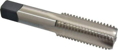 Cleveland - 1-1/8 - 7 UNC 3B 4 Flute Bright Finish High Speed Steel Straight Flute Standard Hand Tap - Bottoming, Right Hand Thread, 5.438" OAL, 2.56" Thread Length, H4 Limit, Oversize - Eagle Tool & Supply