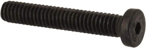 Made in USA - #8-32 UNC Hex Socket Drive, Low Socket Cap Screw - Grade 4037 Alloy Steel, Black Oxide Finish, Fully Threaded, 3/4" Length Under Head - Eagle Tool & Supply