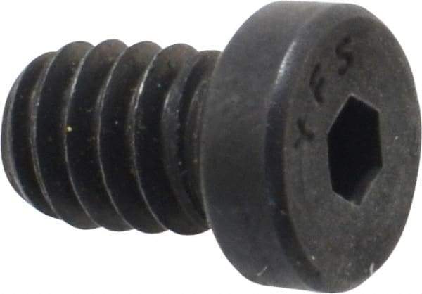 Value Collection - 1/4-20 UNC Hex Socket Drive, Low Socket Cap Screw - Alloy Steel, Black Oxide Finish, Fully Threaded, 3/8" Length Under Head - Eagle Tool & Supply