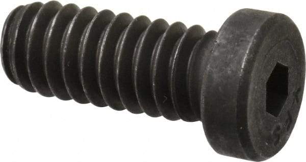 Value Collection - 1/4-20 UNC Hex Socket Drive, Low Socket Cap Screw - Alloy Steel, Black Oxide Finish, Fully Threaded, 5/8" Length Under Head - Eagle Tool & Supply