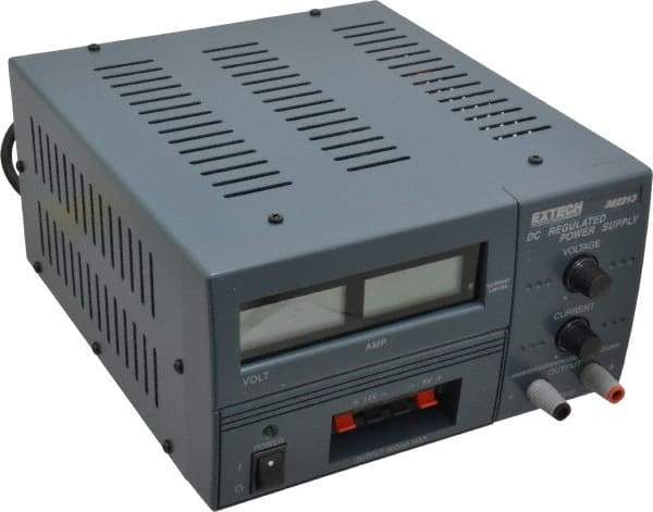 Extech - 0 to 3 Amp, 0 to 30 VDC, 115/220 VAC Output, Power Supply - 9-1/2 Inch Wide x 6 Inch Deep x 5.6 Inch High, 3 Digit, LCD Display - Eagle Tool & Supply