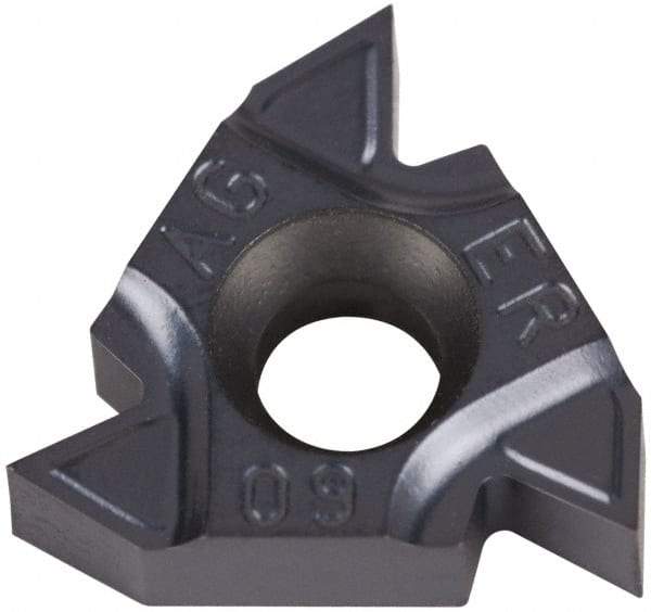 Iscar - 16ER External Right Hand 48-8 Partial Profile 60° Laydown Threading Insert - Grade IC908, TiAlN Coated Carbide, 9.53mm Inscribed Circle - Eagle Tool & Supply